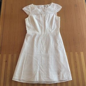 J. Crew White Crochet/Eyelet Dress